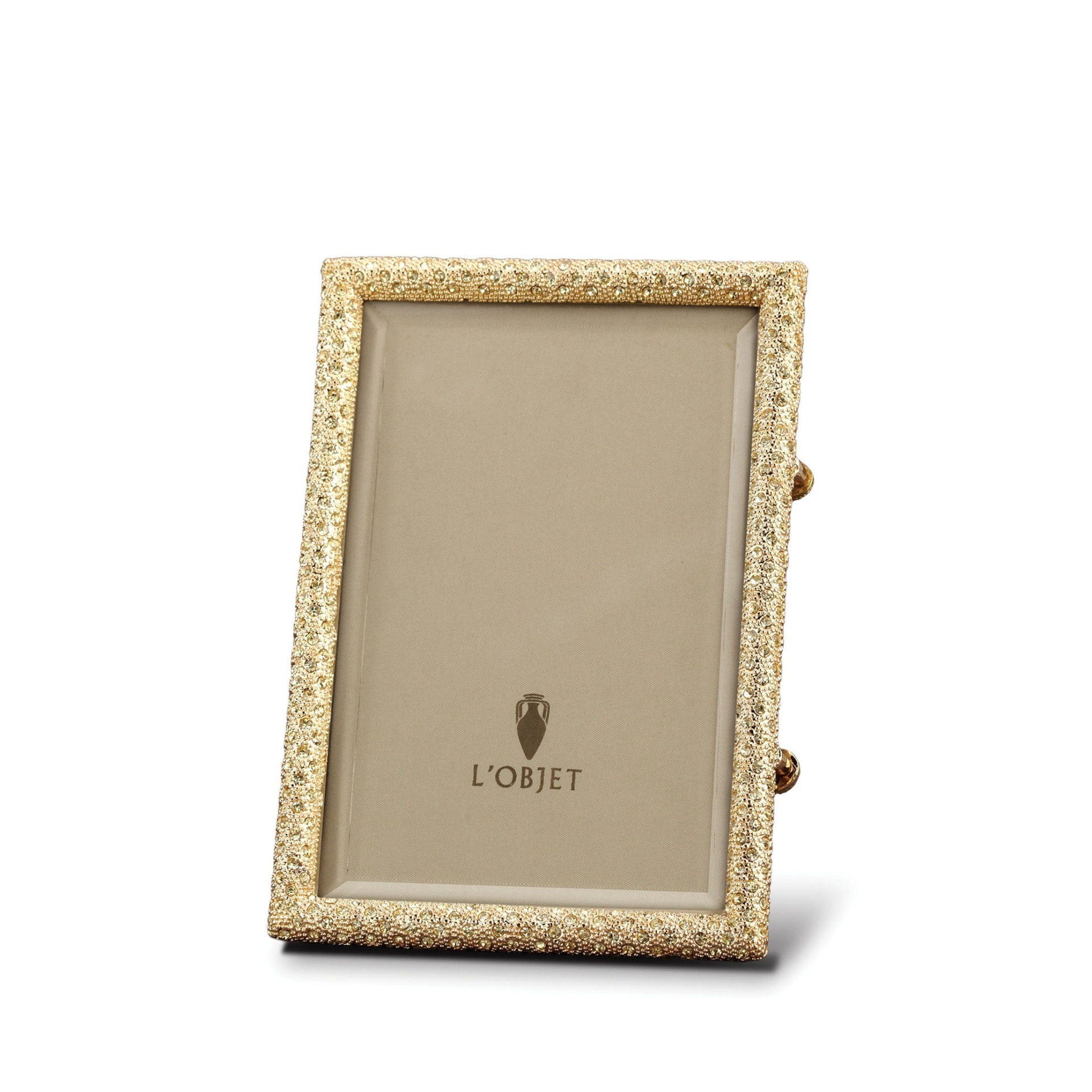 L'Objet, Picture Frames, Rectangular Pave Frame, gold 10x15 cm