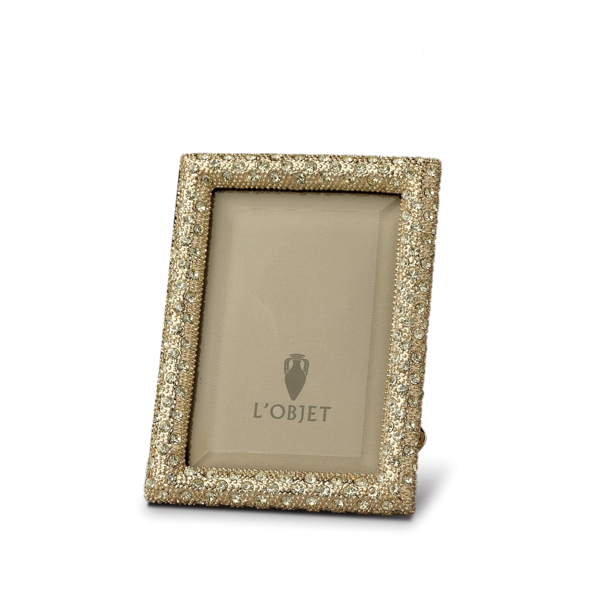 L'Objet, Picture Frames, Rectangular Pave Frame, gold 5x8 cm