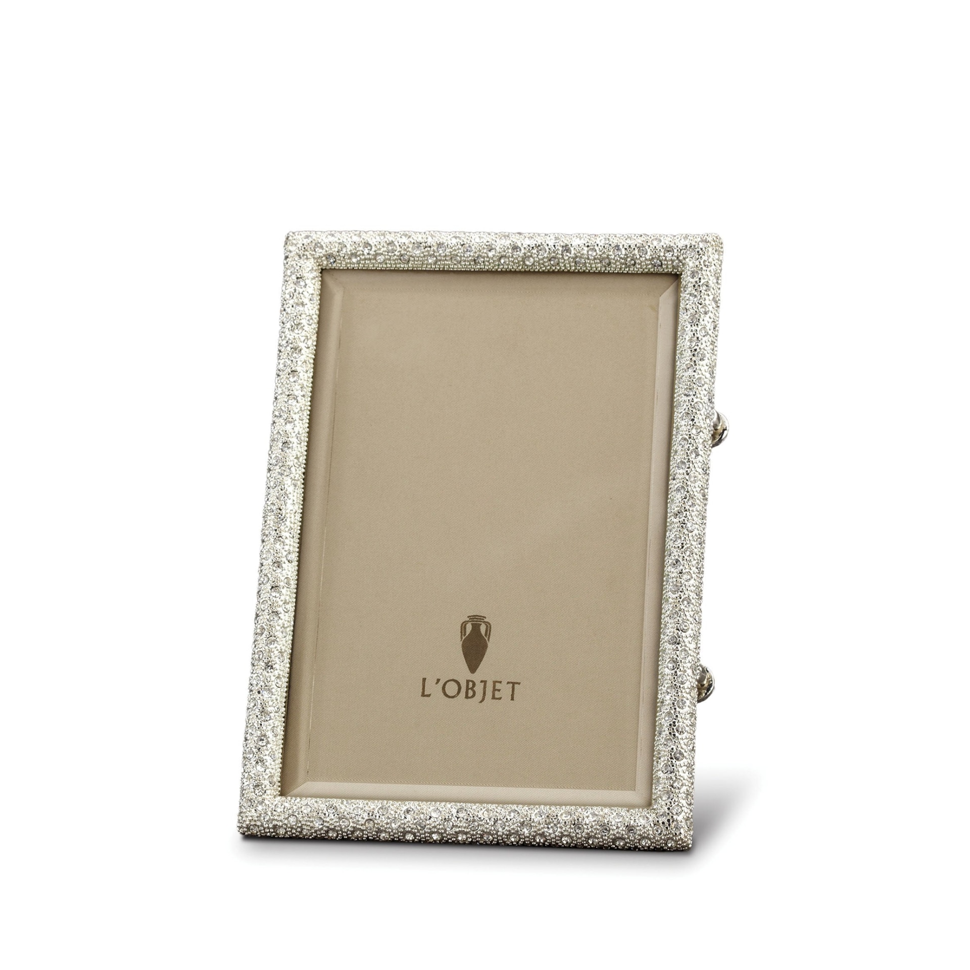 L'Objet, Picture Frames, Rectangular Pave Frame, platinum 10x15 cm