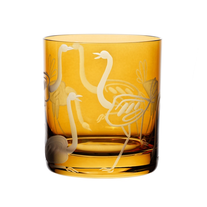 Artel, Safari double old fashioned tumblers, Double old fashioned tumbler, ostriches