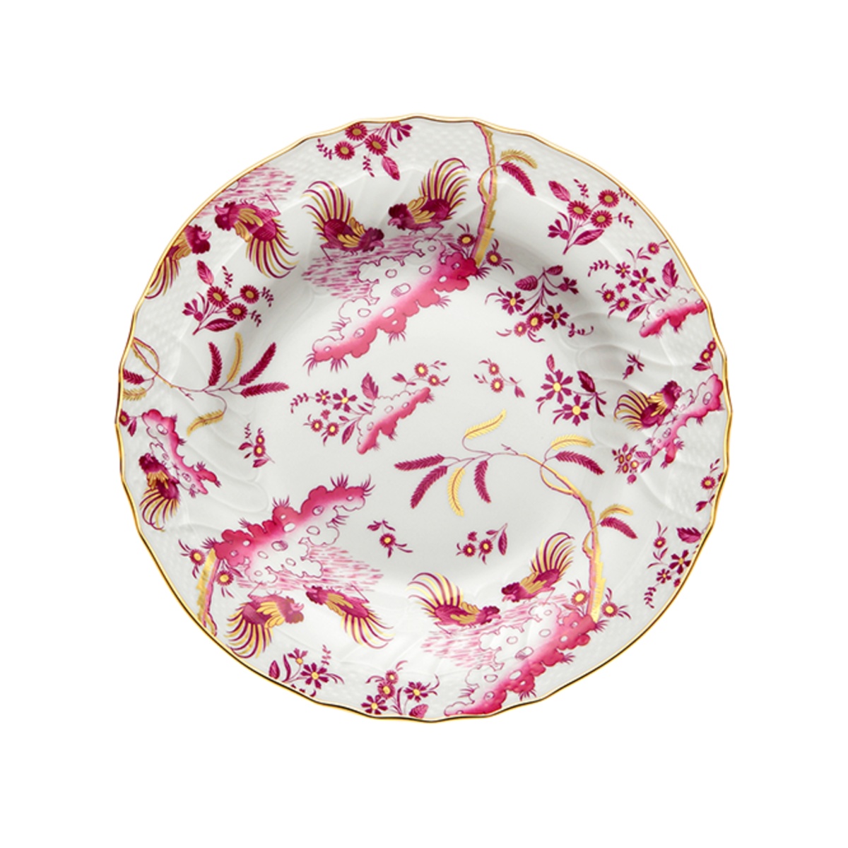 Ginori 1735, Oro Di Doccia, SOUP PLATE MAGENTA, SET OF 2