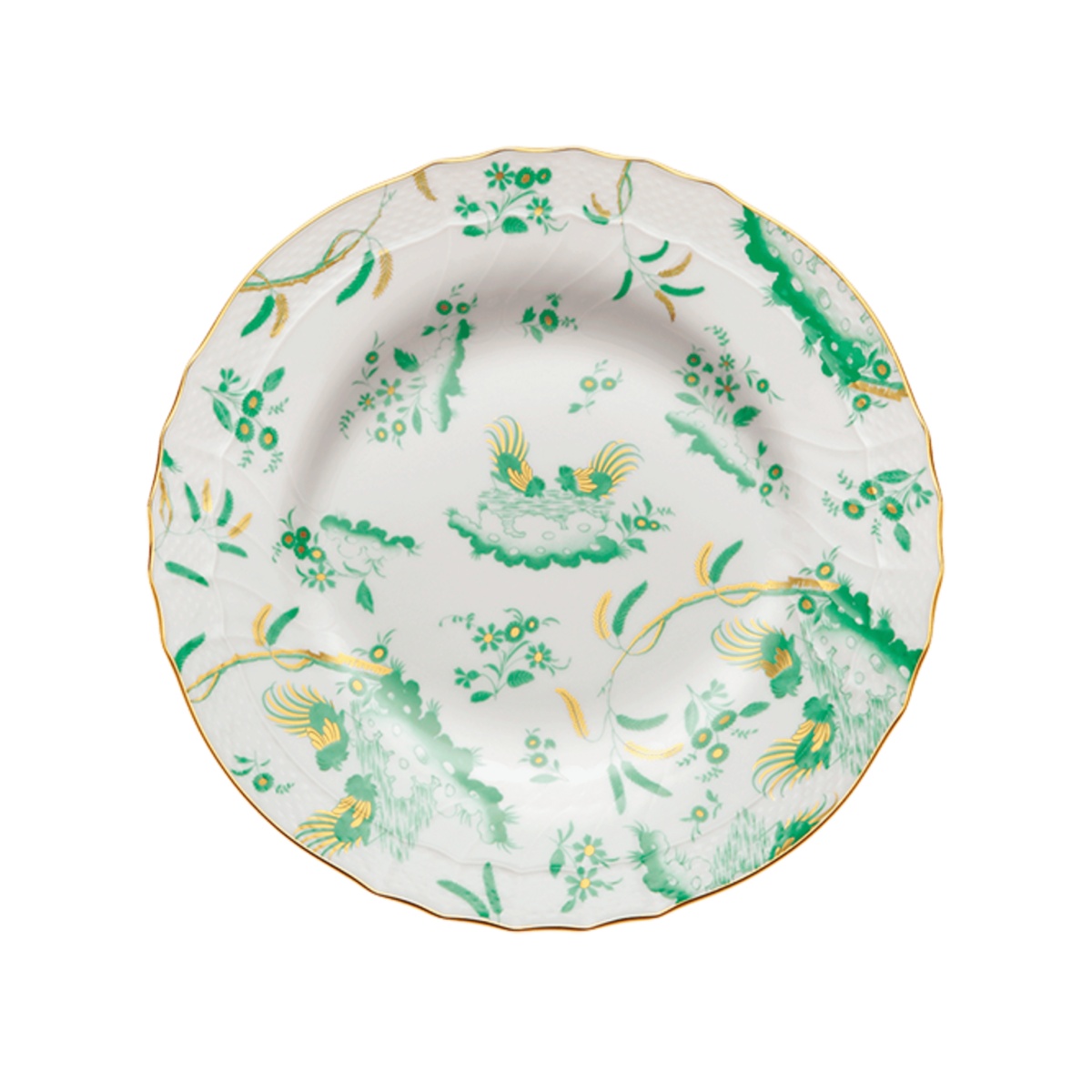 Ginori 1735, Oro Di Doccia, Dinner plate jade, set of 2