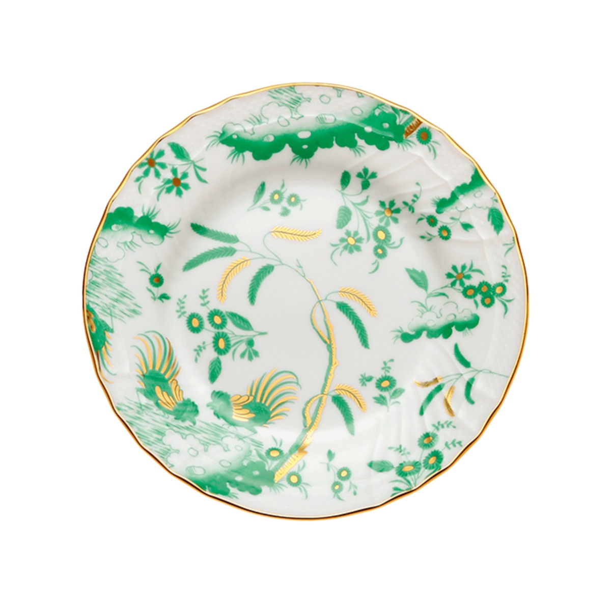 Ginori 1735, Oro Di Doccia, Bread plate jade, set of 2