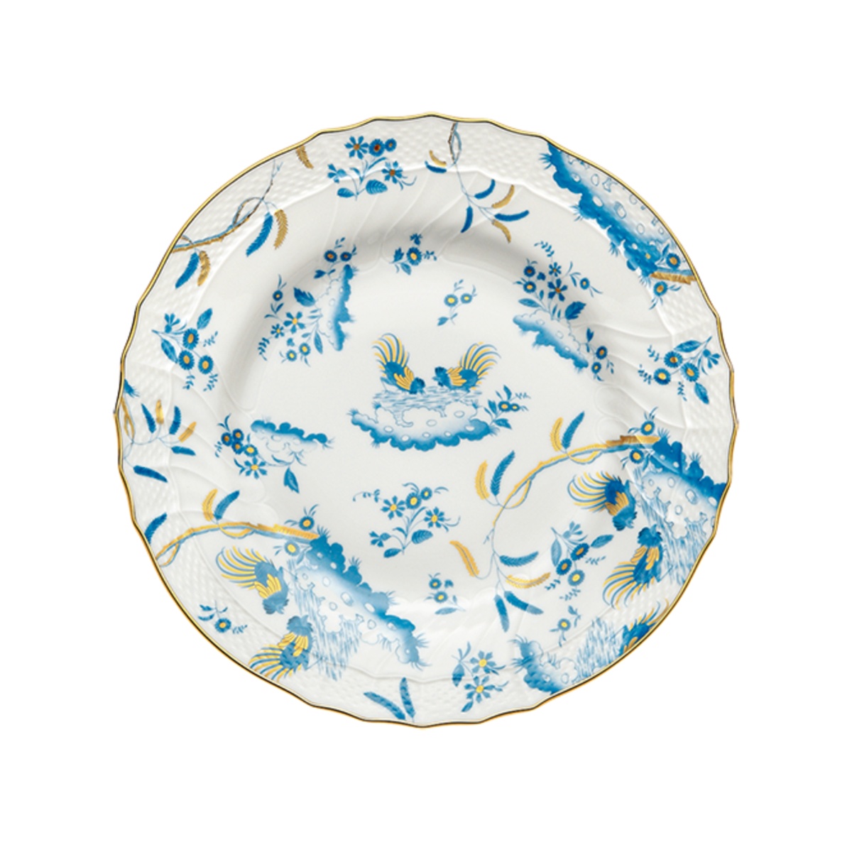 Ginori 1735, Oro Di Doccia, Dinner plate turquoise, set of 2