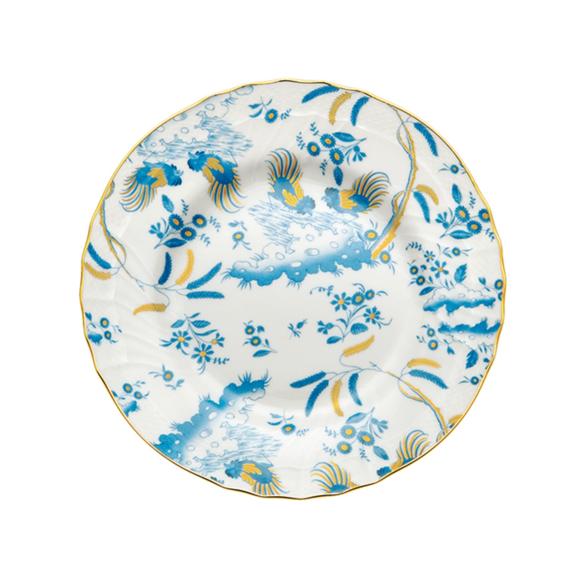 Ginori 1735, Oro Di Doccia, Dessert plate turquoise, set of 2