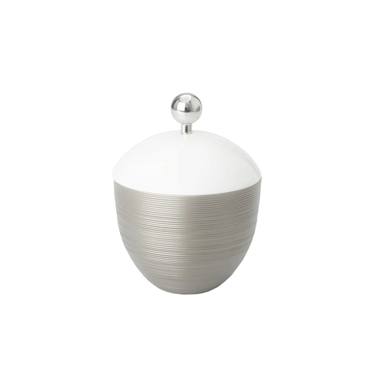 J.L Coquet, Hémisphère Platinum, Sugar bowl with stainless steel knob