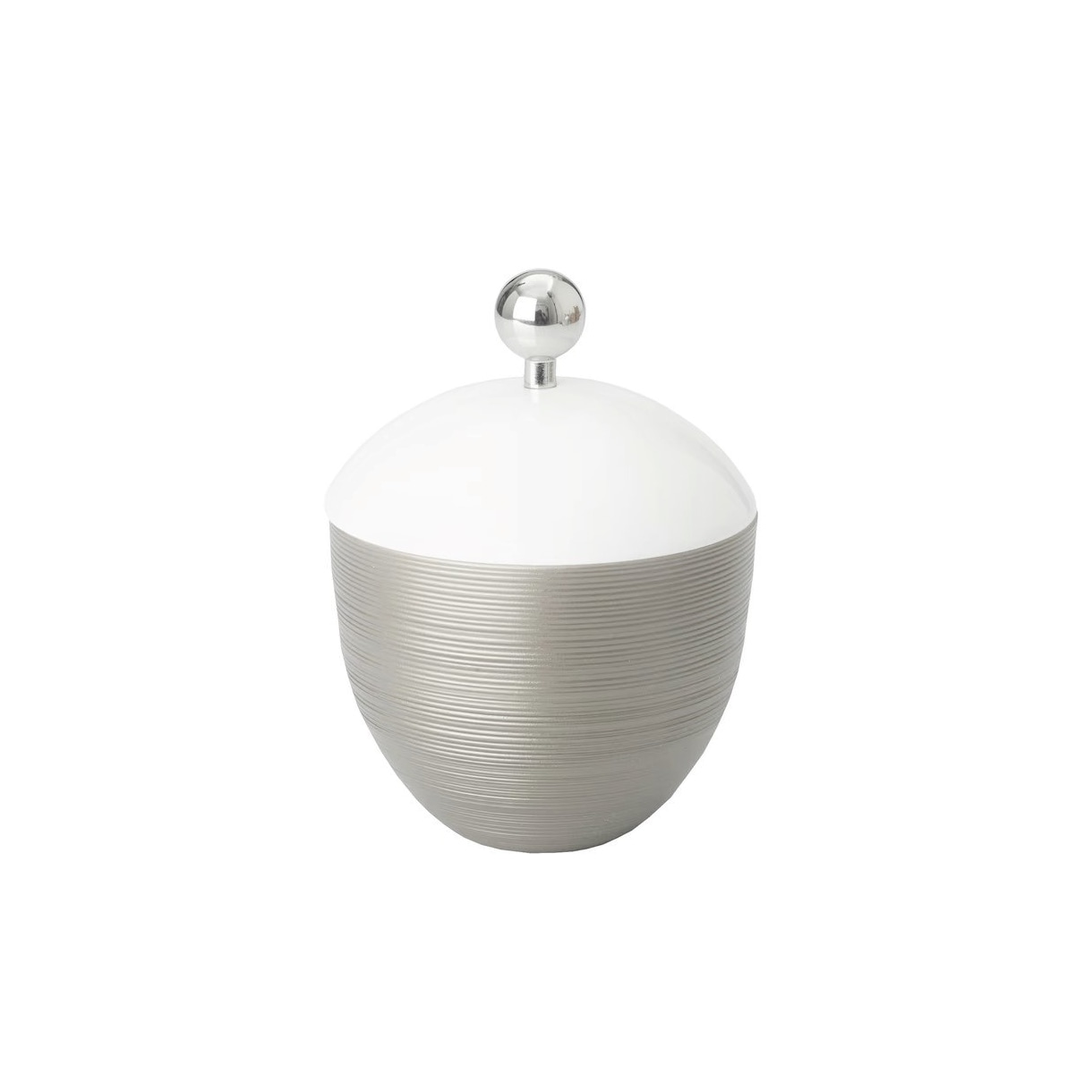 J.L Coquet, Hémisphère Platinum, Sugar bowl with stainless steel knob