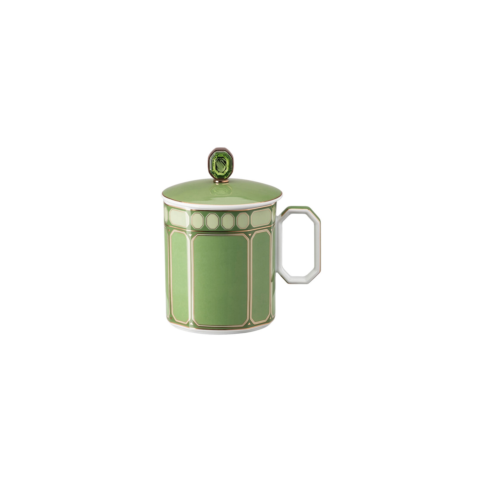 Rosenthal, Swarovski Signum, Mug with handle and lid