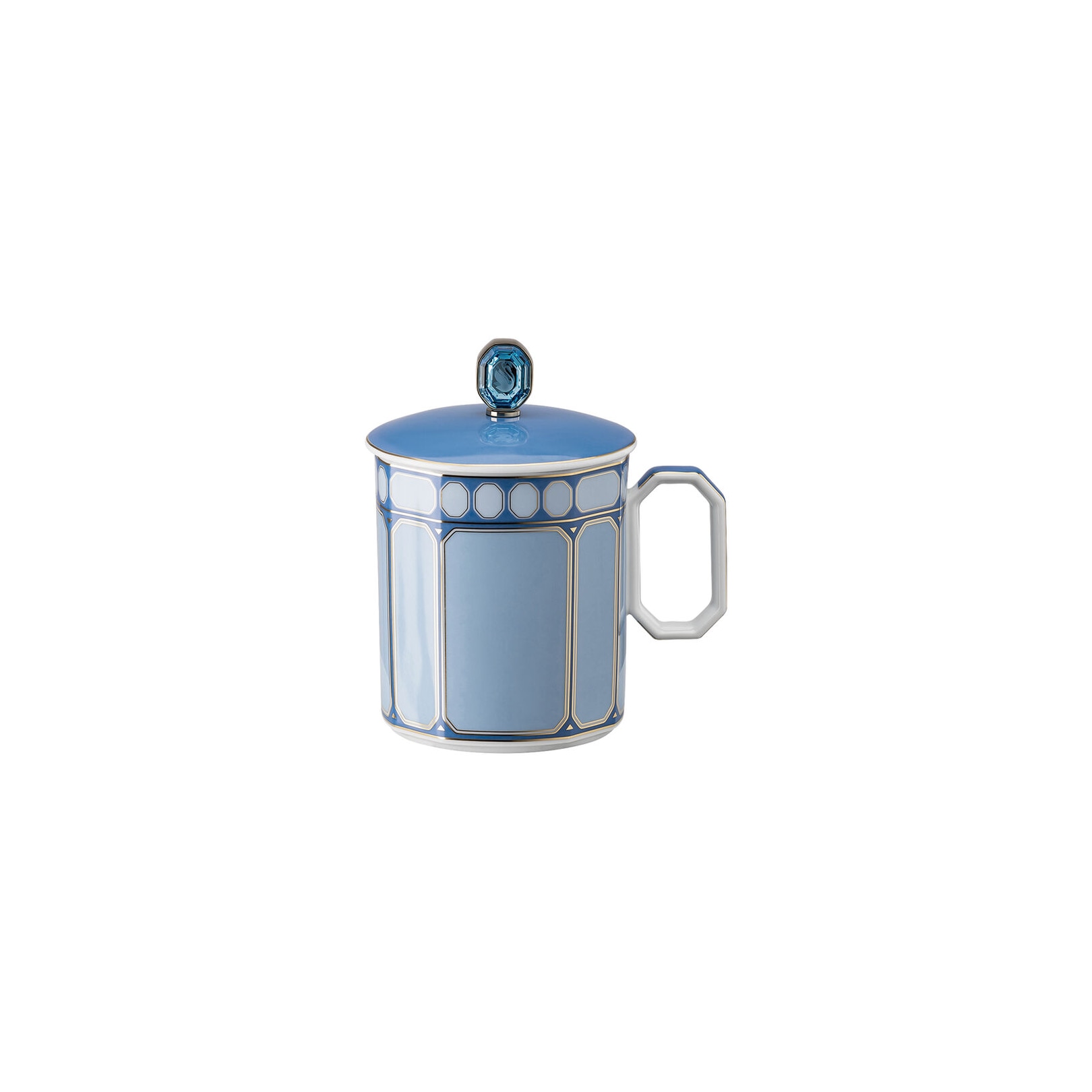 Rosenthal, Swarovski Signum, Mug with handle and lid