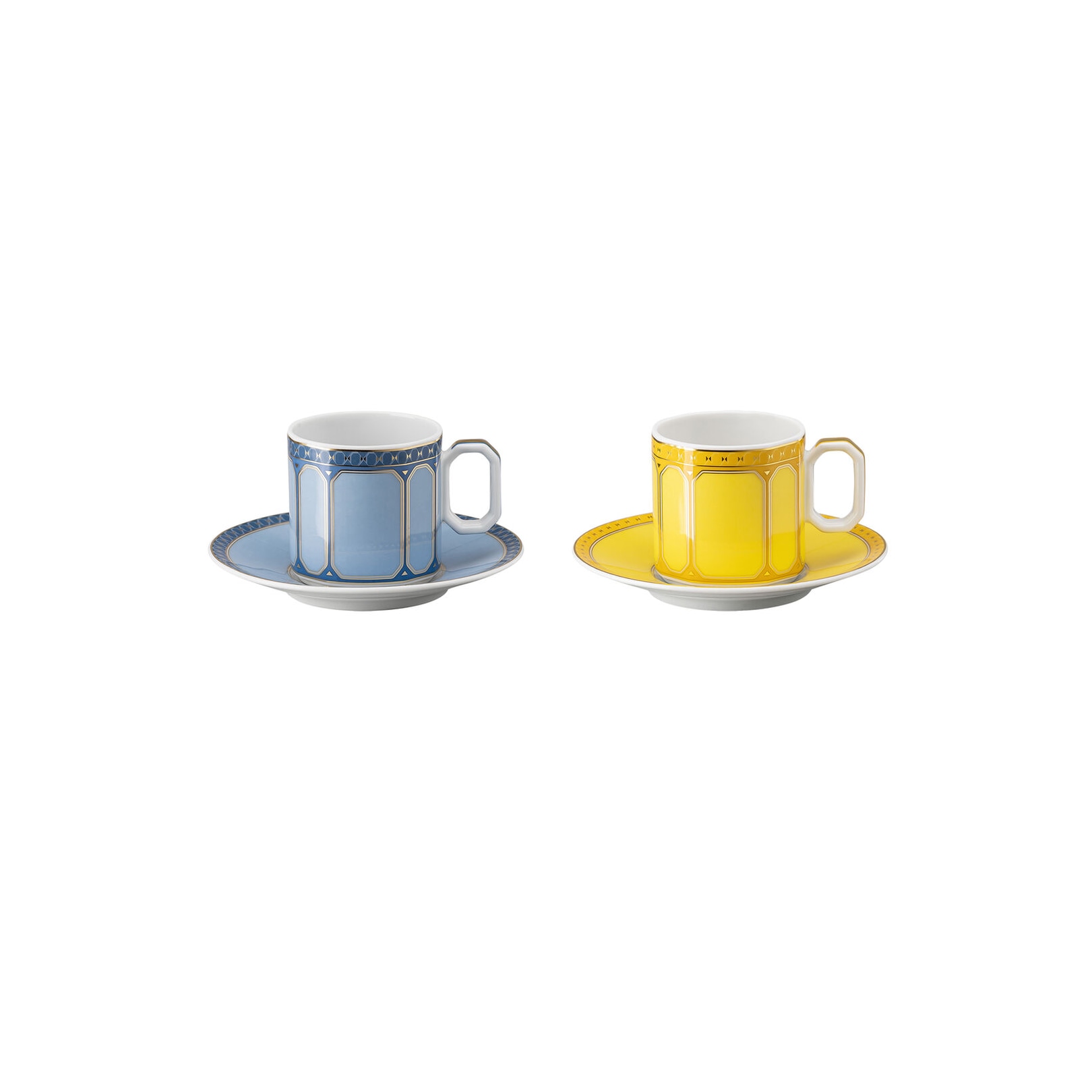 Rosenthal, Swarovski Signum, Set of 2 espresso cups and saucers