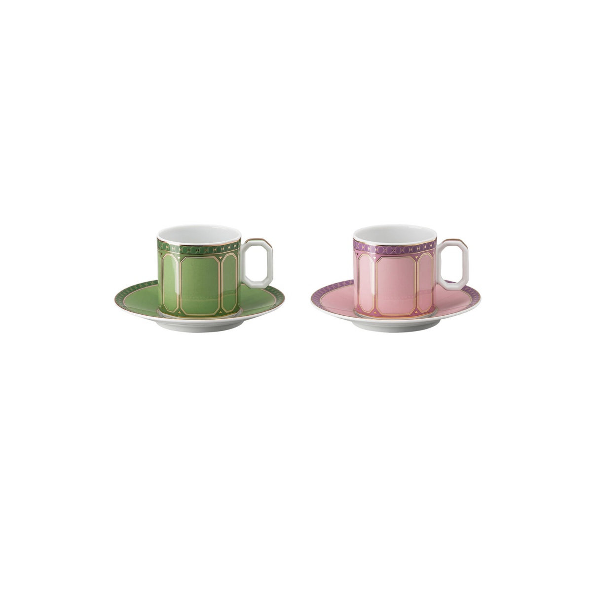 Rosenthal, Swarovski Signum, Set of 2 espresso cups and saucers