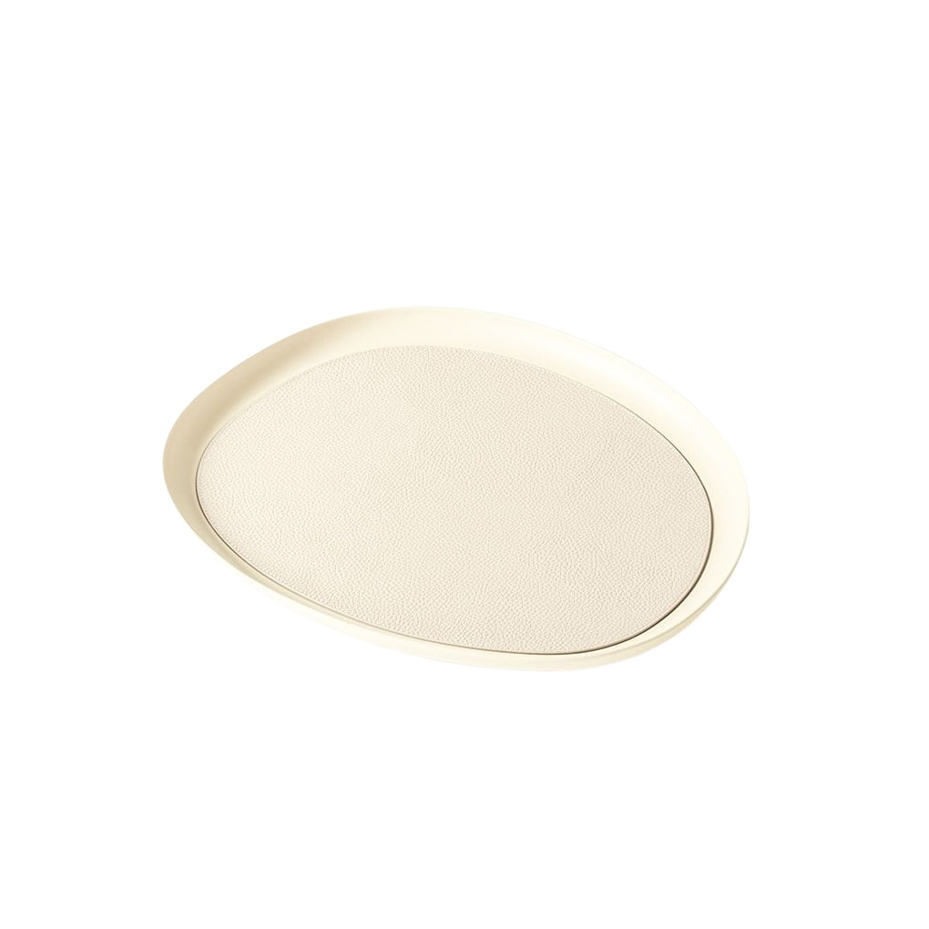 Giobagnara, Maris aluminium trays by Kelly Wearstler, Large round tray, ivory