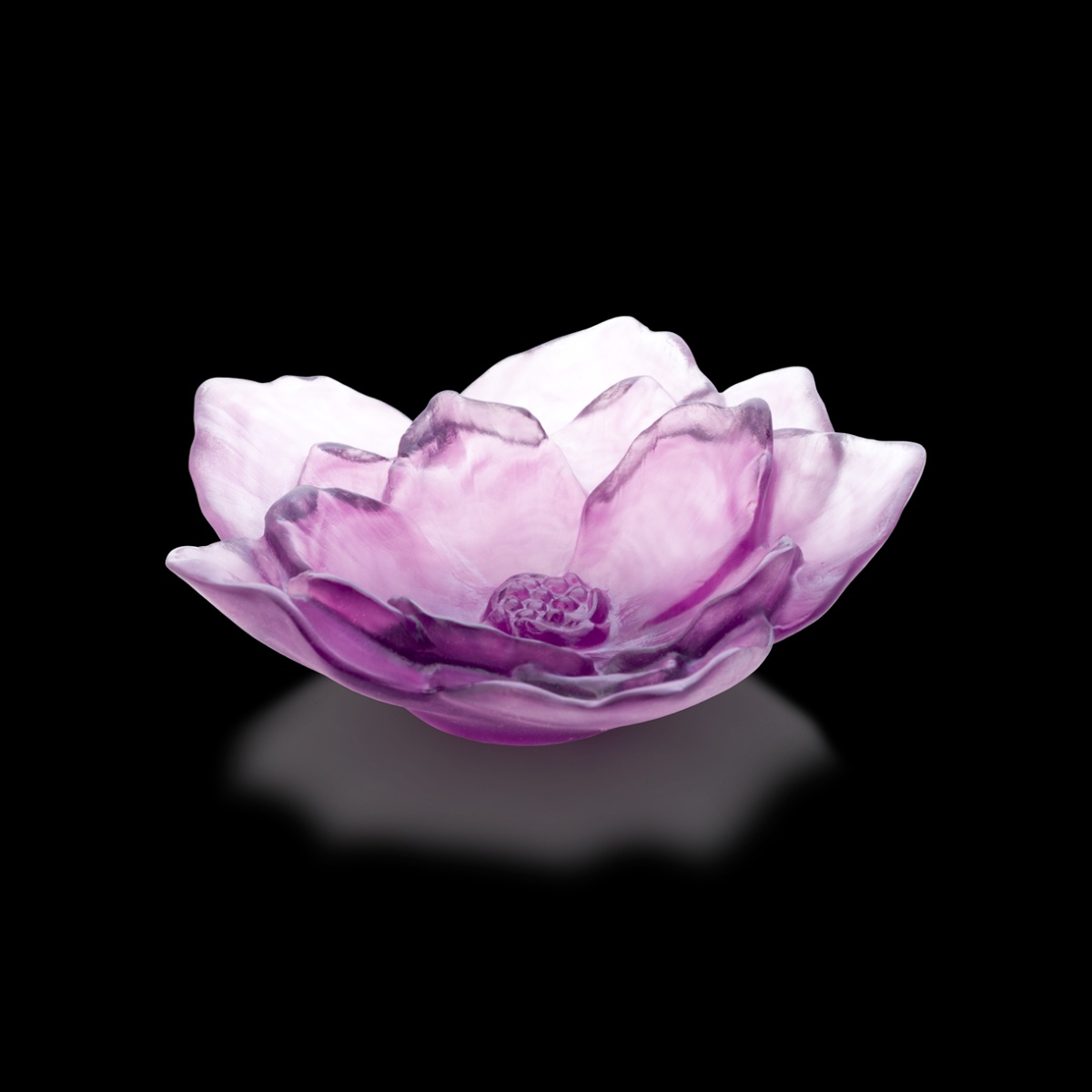 Daum, Camelia bowls and flowers, Small bowl, violet