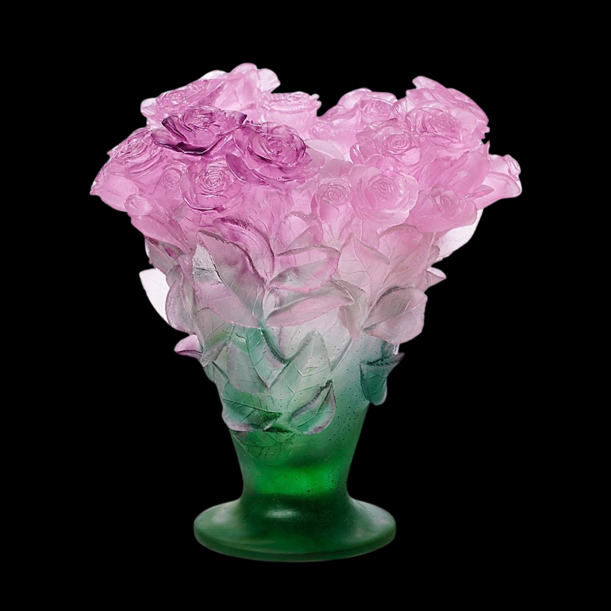 Daum, Roses vases, Pink vase