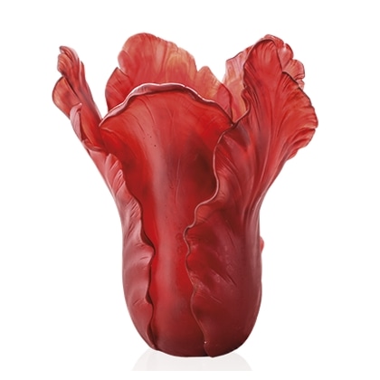Daum, Tulipe vases, Rouge à l'or magnum vase