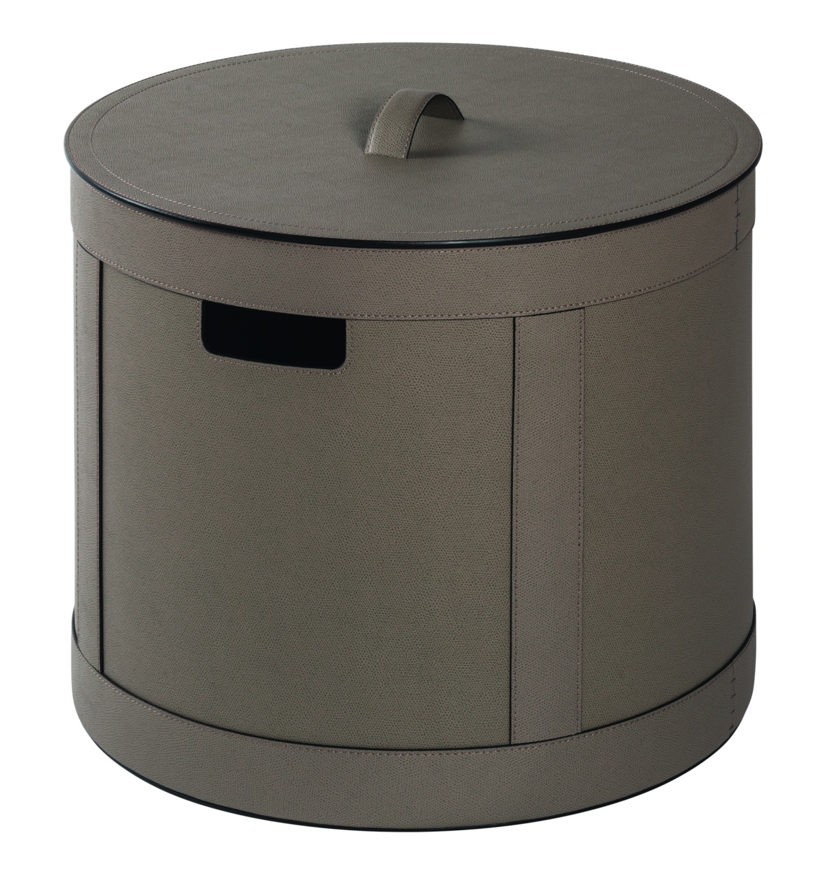 Giobagnara, Round storage baskets, Low storage basket with handles and lid