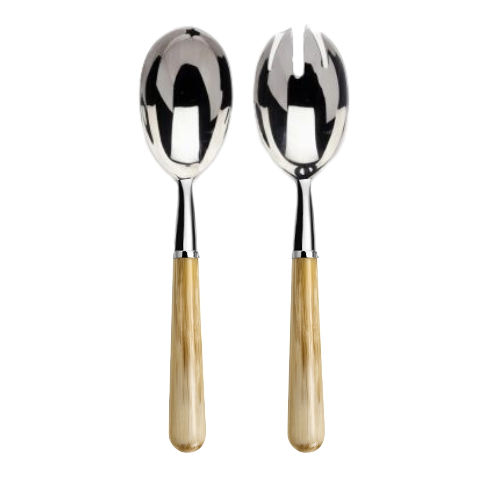 Alain Saint-Joanis, Basic cream horn, stainless steel, Salad serving set