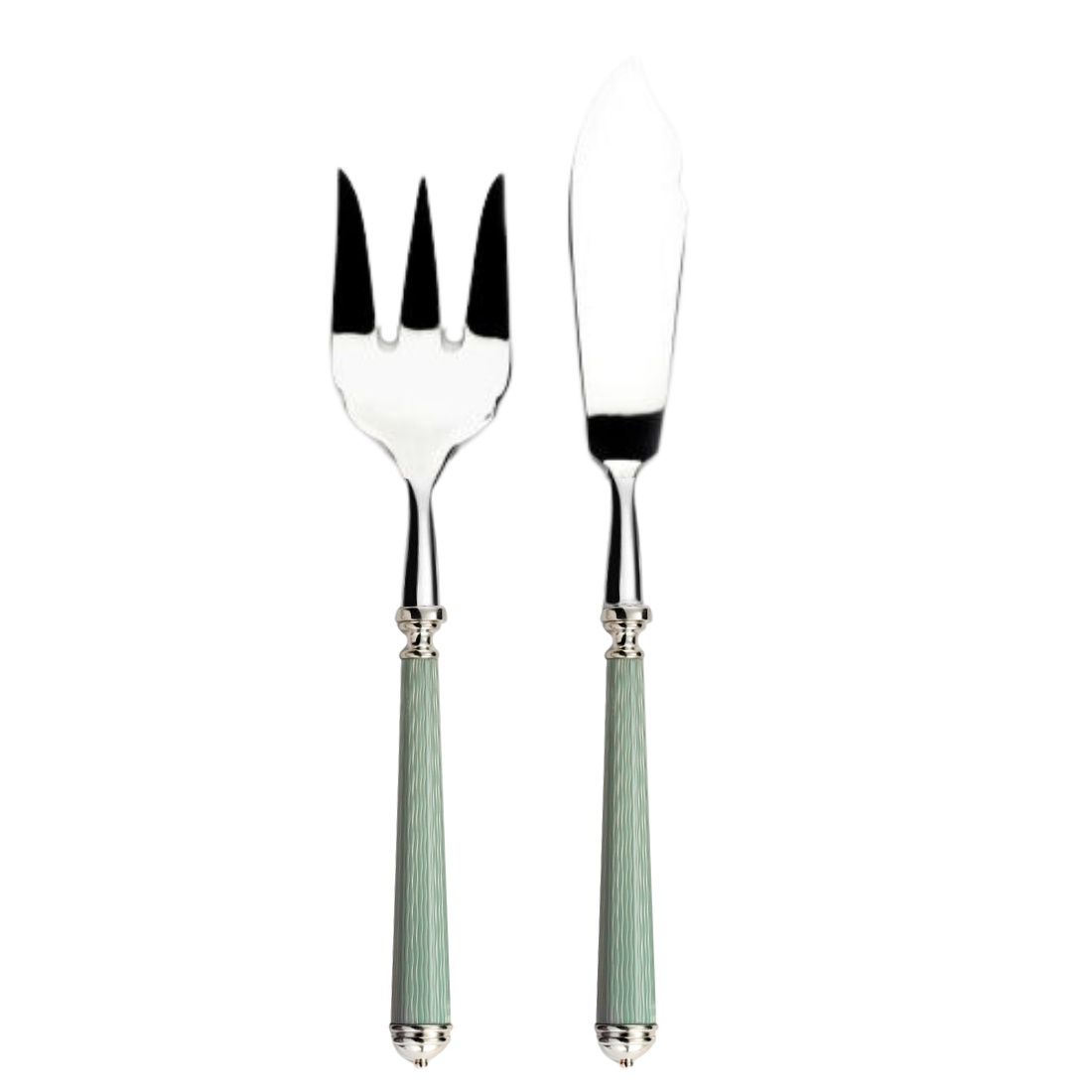 Alain Saint-Joanis, Wave almond inox, stainless steel, Fish serving set