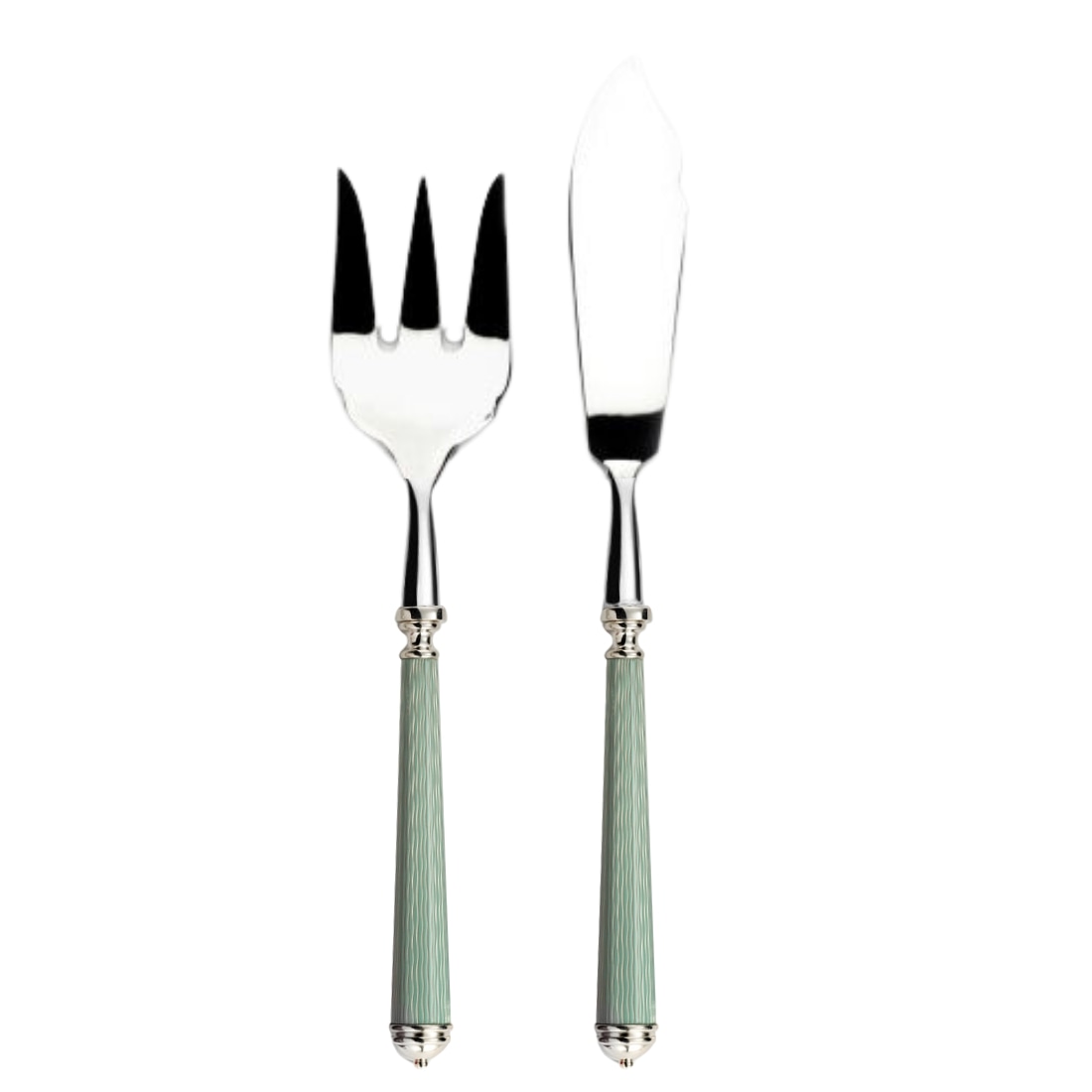 Alain Saint-Joanis, Wave almond inox, stainless steel, Fish serving set