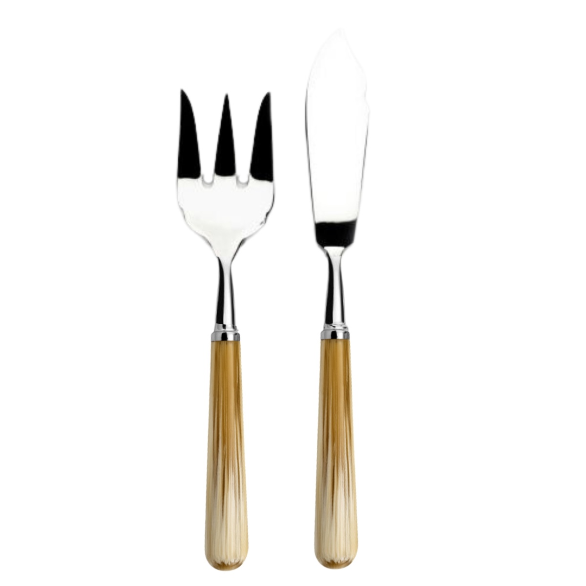 Alain Saint-Joanis, Basic cream horn, stainless steel, Fish serving set