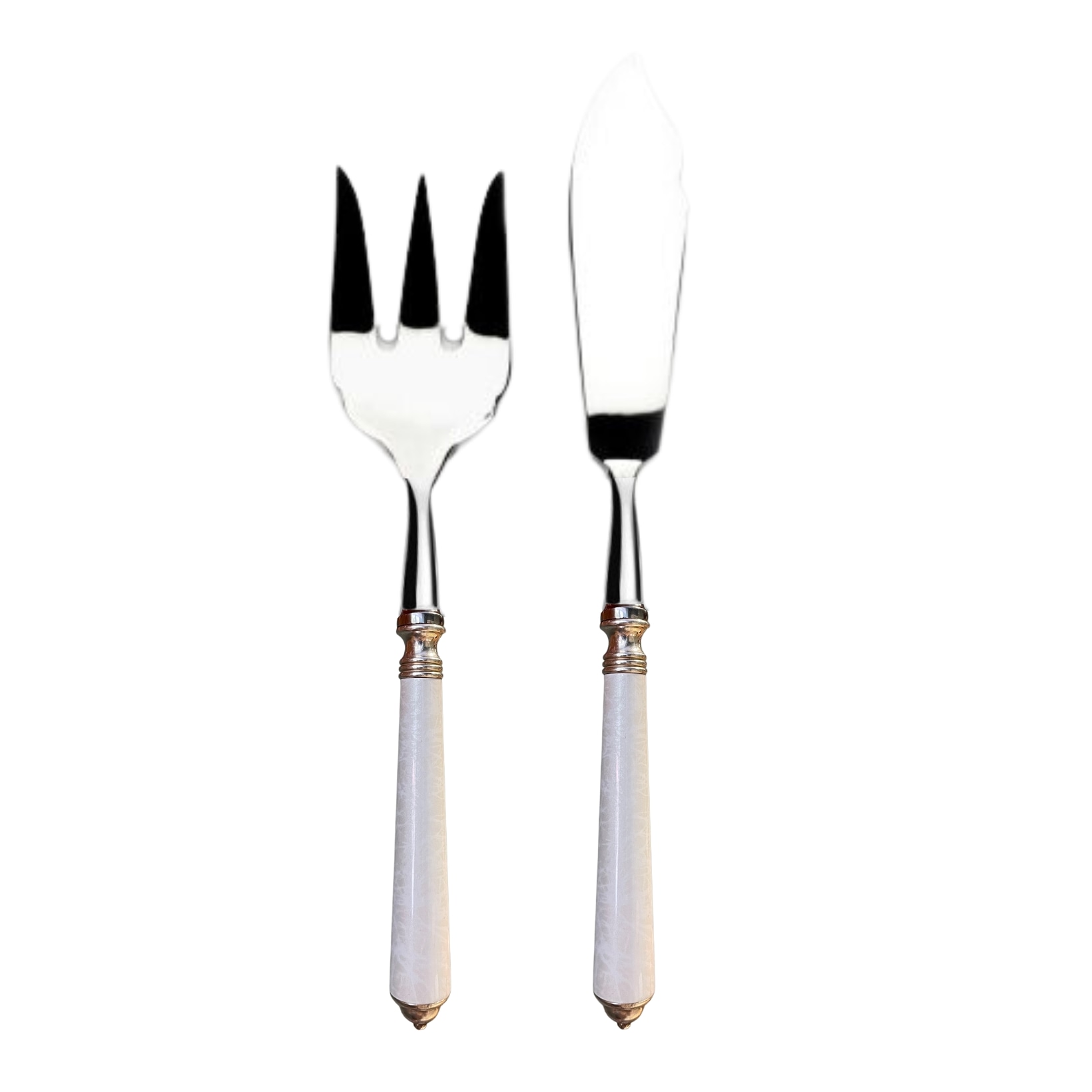 Alain Saint-Joanis, Séville white, stainless steel, Fish serving set