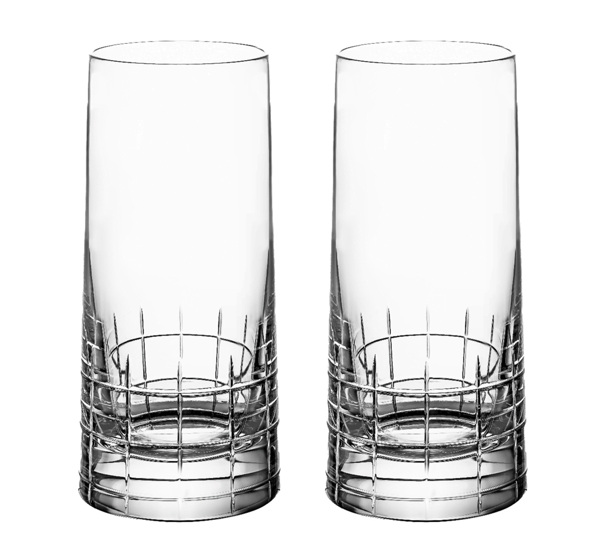 Christofle, Graphik crystal, Set of 2 highball glasses