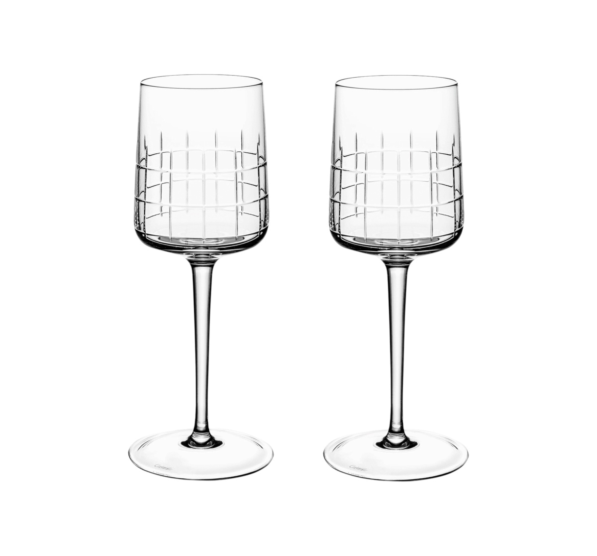 Christofle, Graphik crystal, Set of 2 water glasses