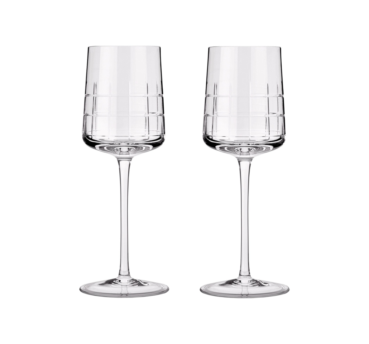 Christofle, Graphik crystal, Set of 2 white wine glasses