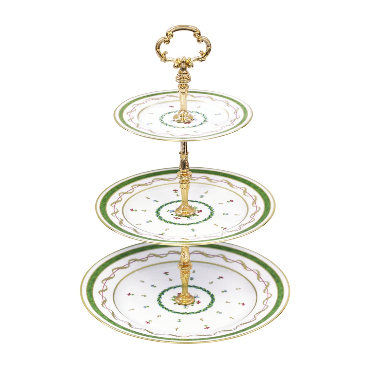 Haviland, Vieux paris vert, 3 tier cake plate