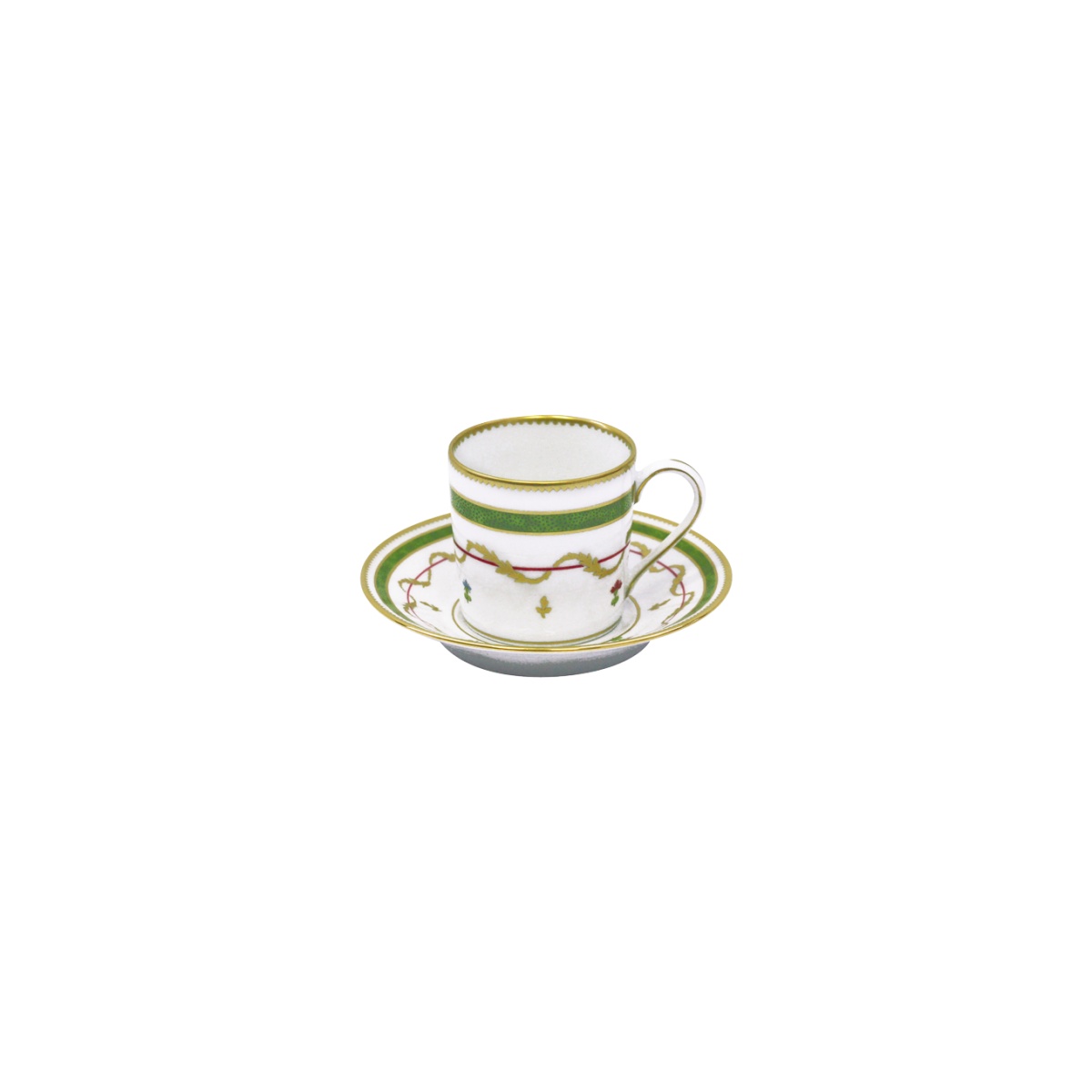 Haviland, Vieux paris vert, Espresso cup and saucer