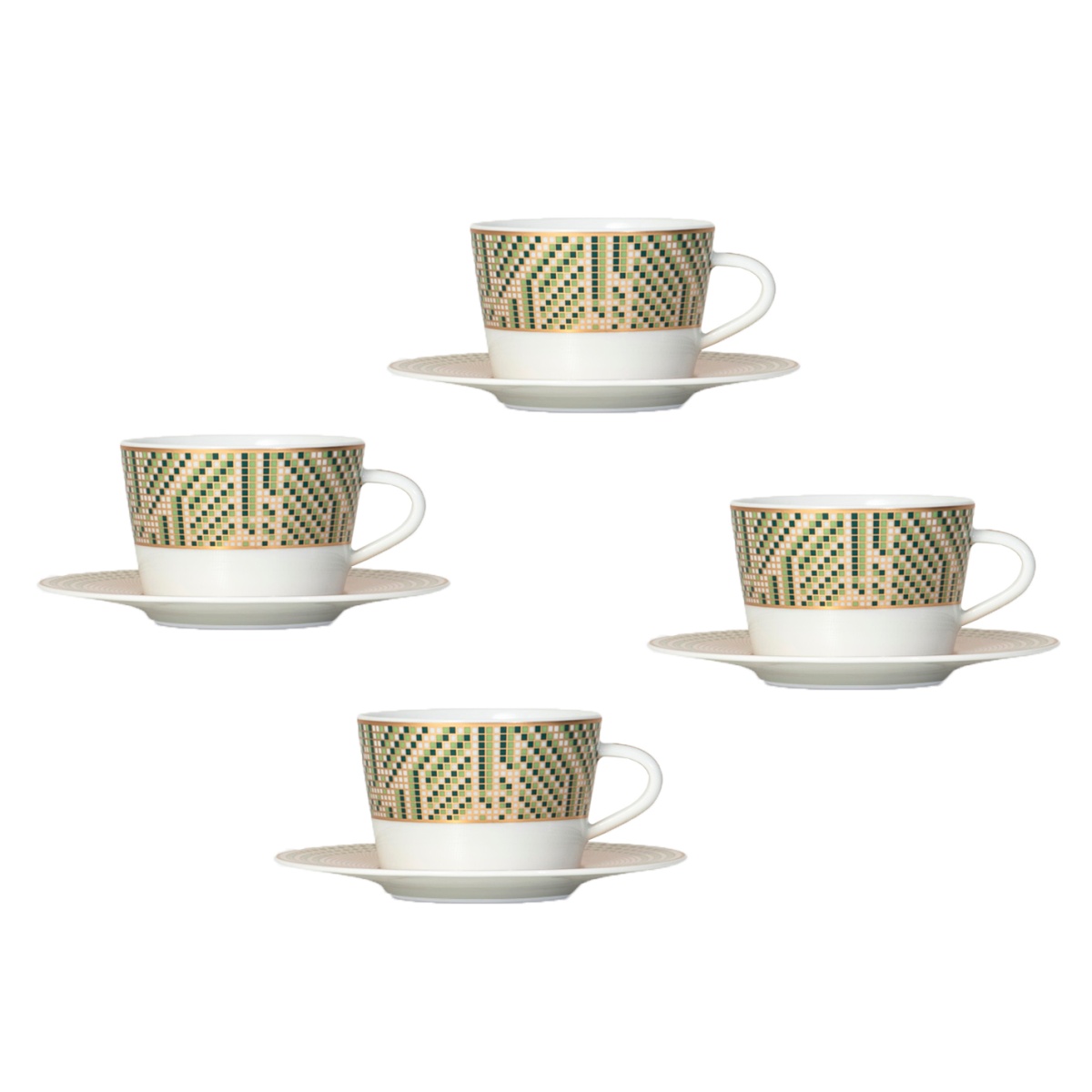 Bernardaud, Augusta, Tea cup and saucer gift box, set of 4