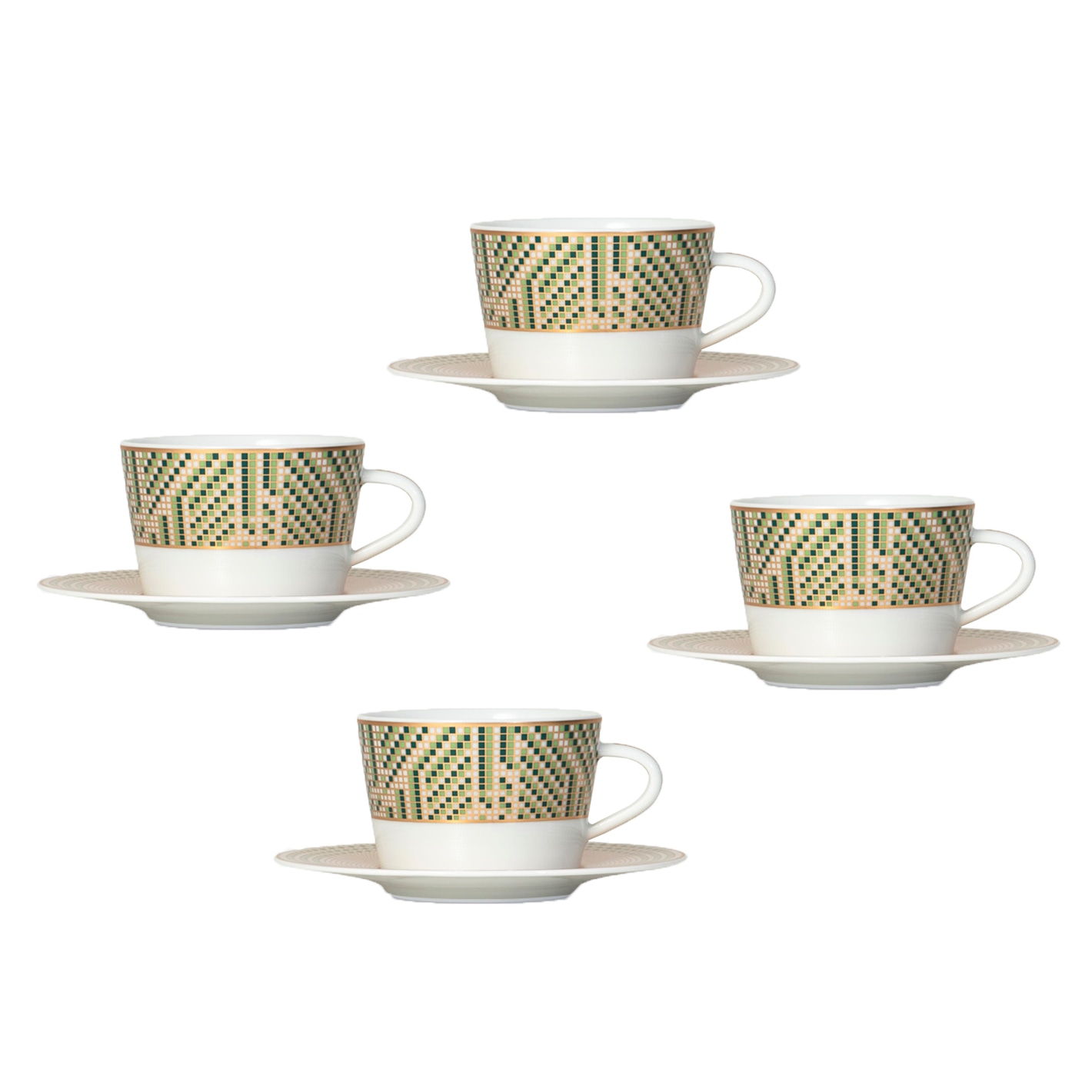 Bernardaud, Augusta, Tea cup and saucer gift box, set of 4