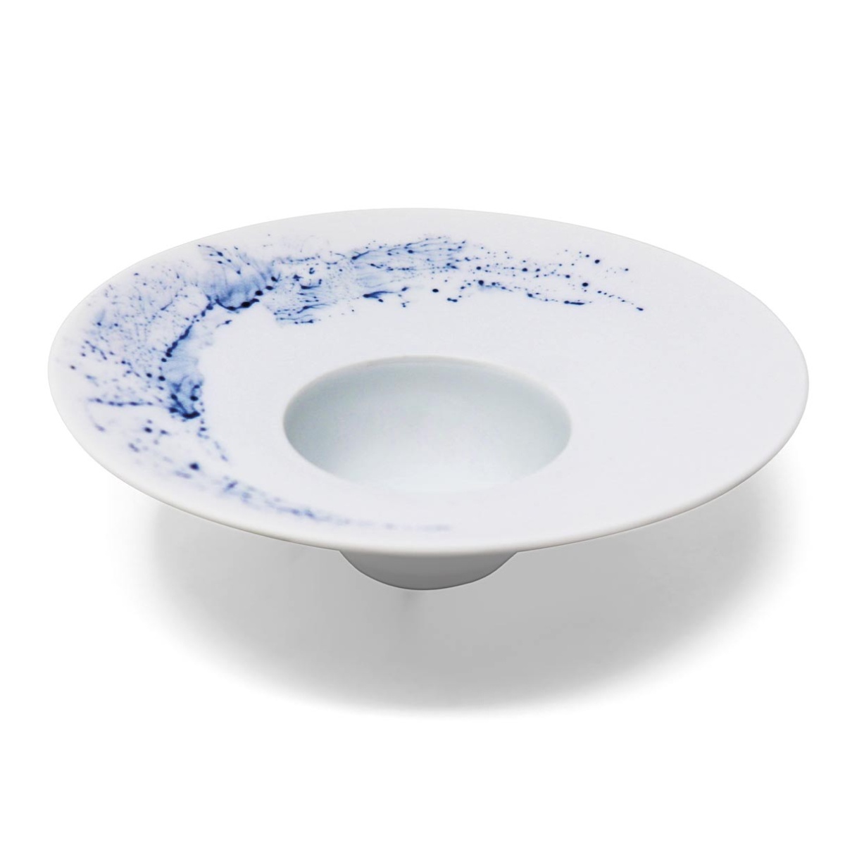 Jaune de Chrome, Blue impression, Rim soup plate, large