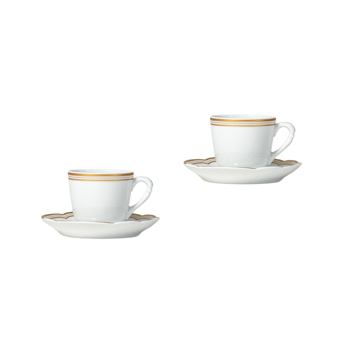 Bernardaud, Pompadour, Coffee cups & saucer set of 2