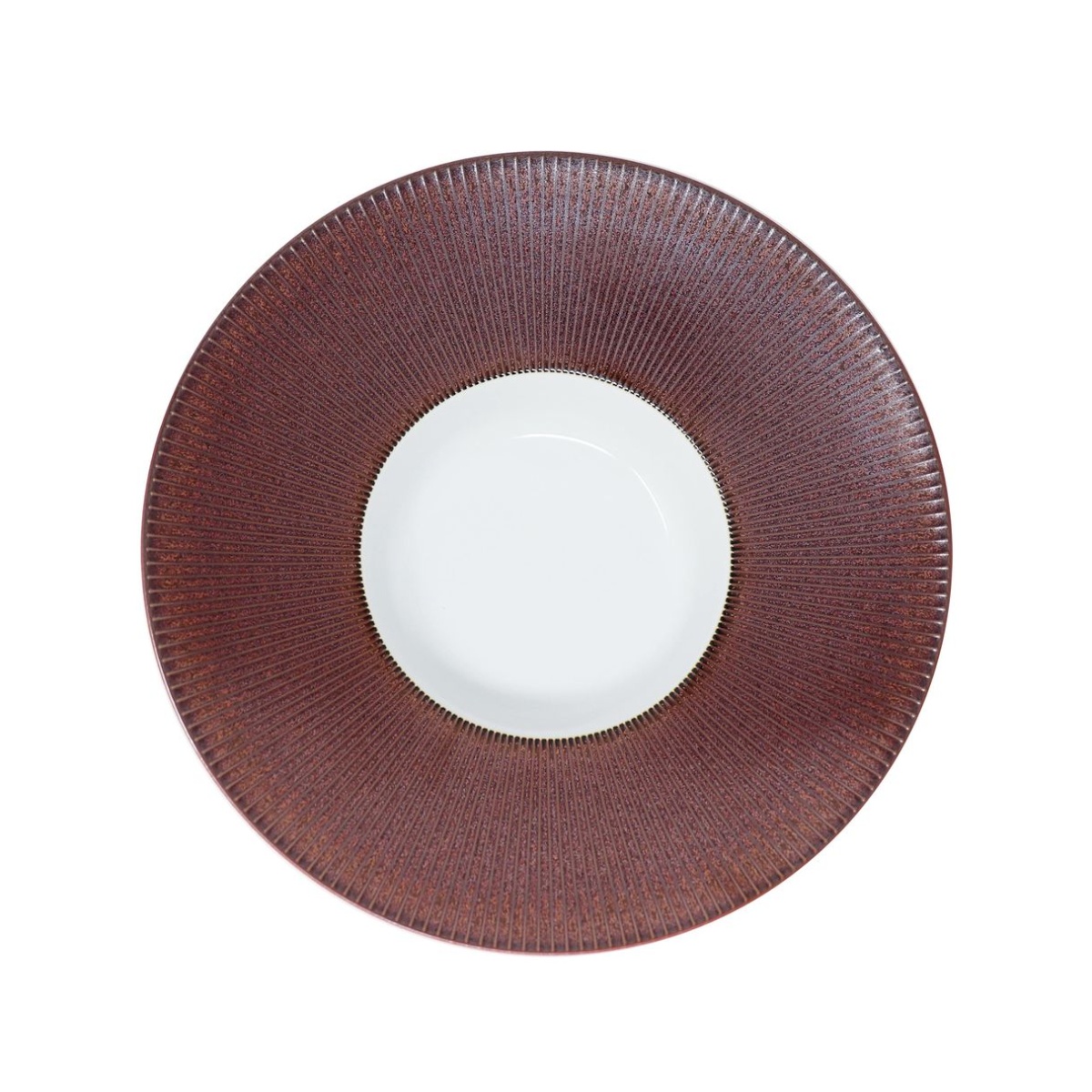 Jaune de Chrome, Red Granite, Rim soup plate, large