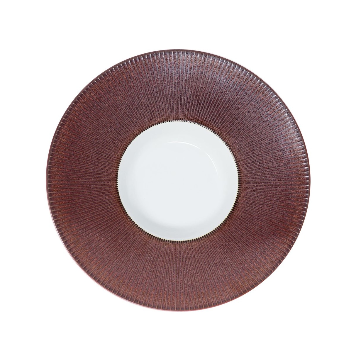 Jaune de Chrome, Red Granite, Rim soup plate, large