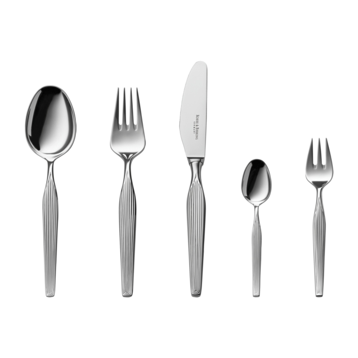 Robbe & Berking, Metropolitan cutlery, silver plated, 5 - piece set menübesteck