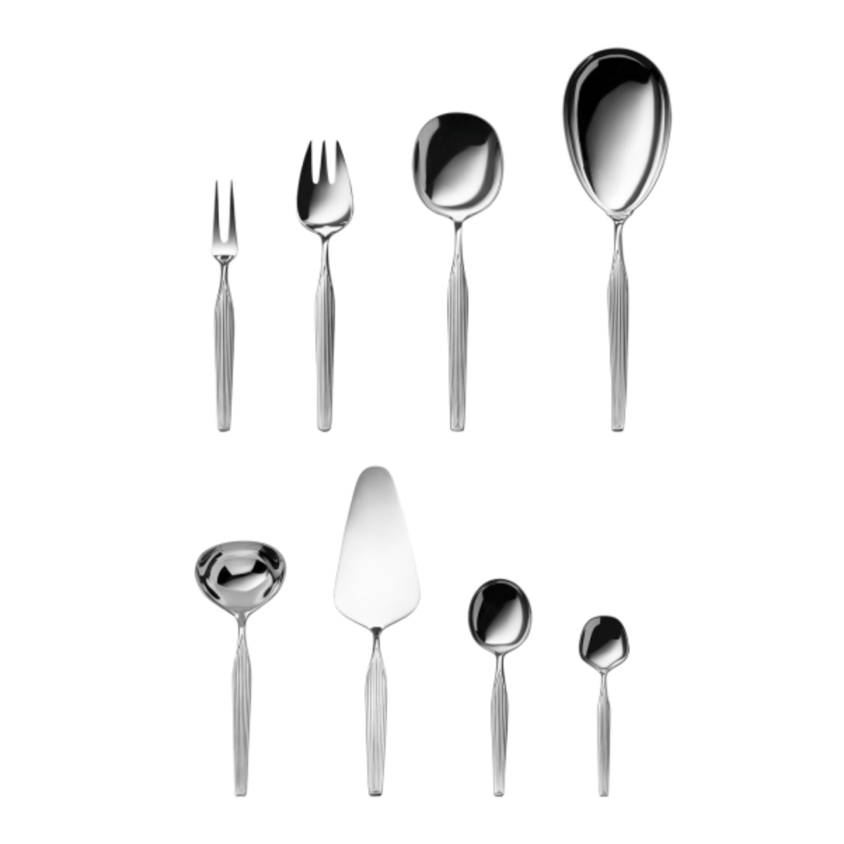 Robbe & Berking, Metropolitan cutlery, silver plated, 9 - piece set vorlegegarnitur