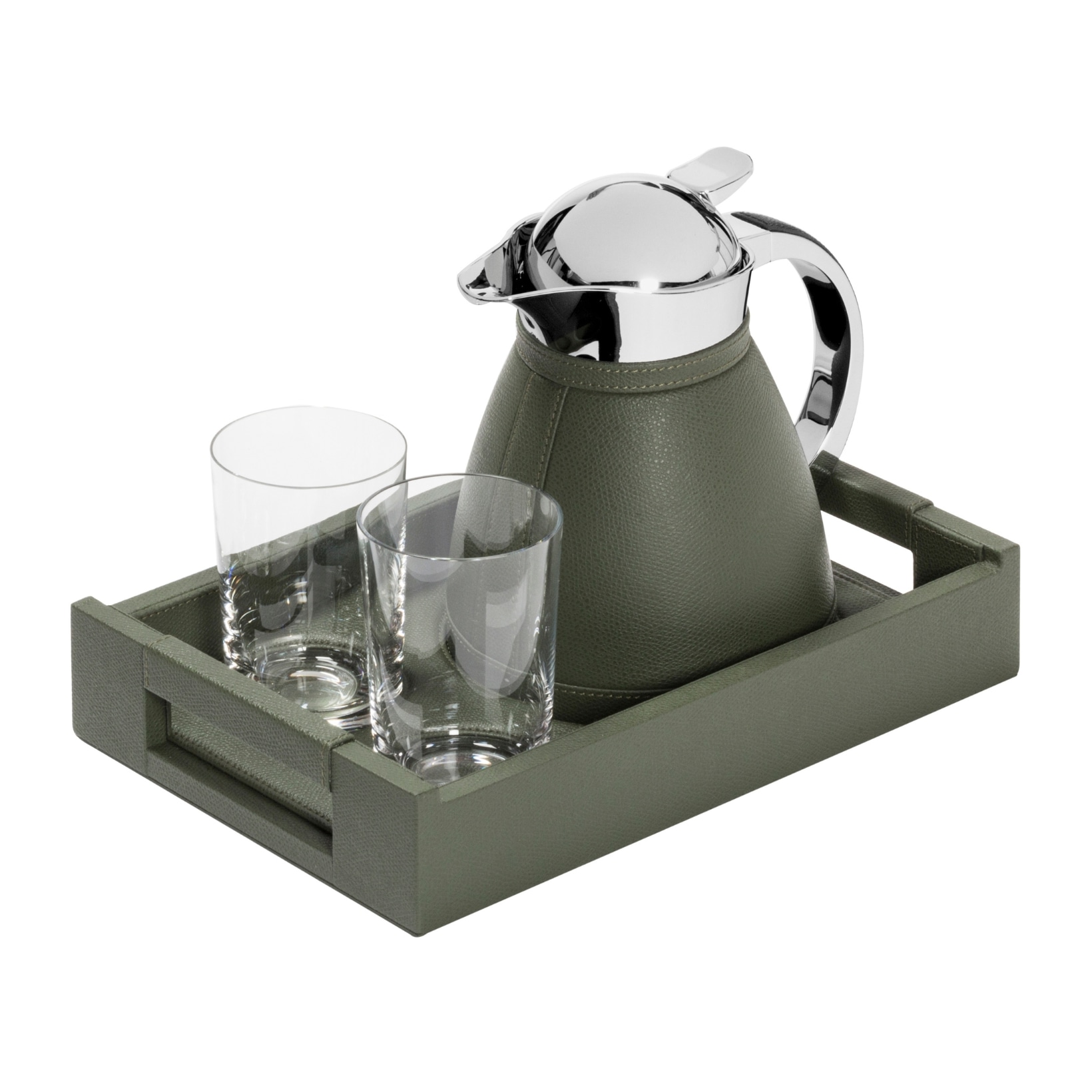 Pigment France, Beaubourg nesting tray set, Tray set for chantilly carafe & two glasses, small