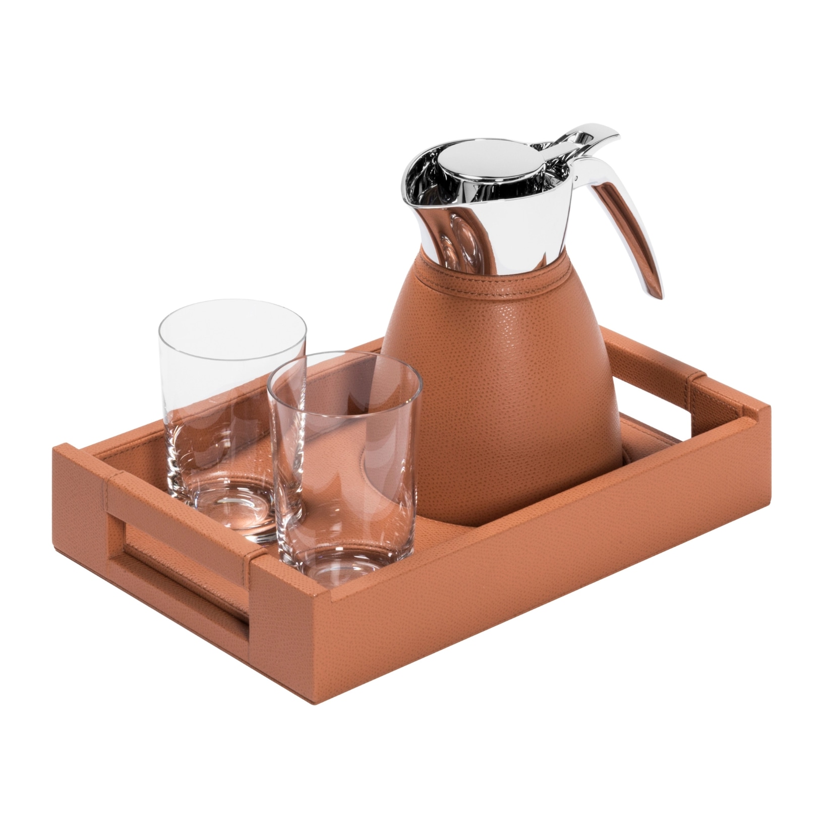 Pigment France, Beaubourg nesting tray set, Tray set for vincennes carafe & two glasses, small