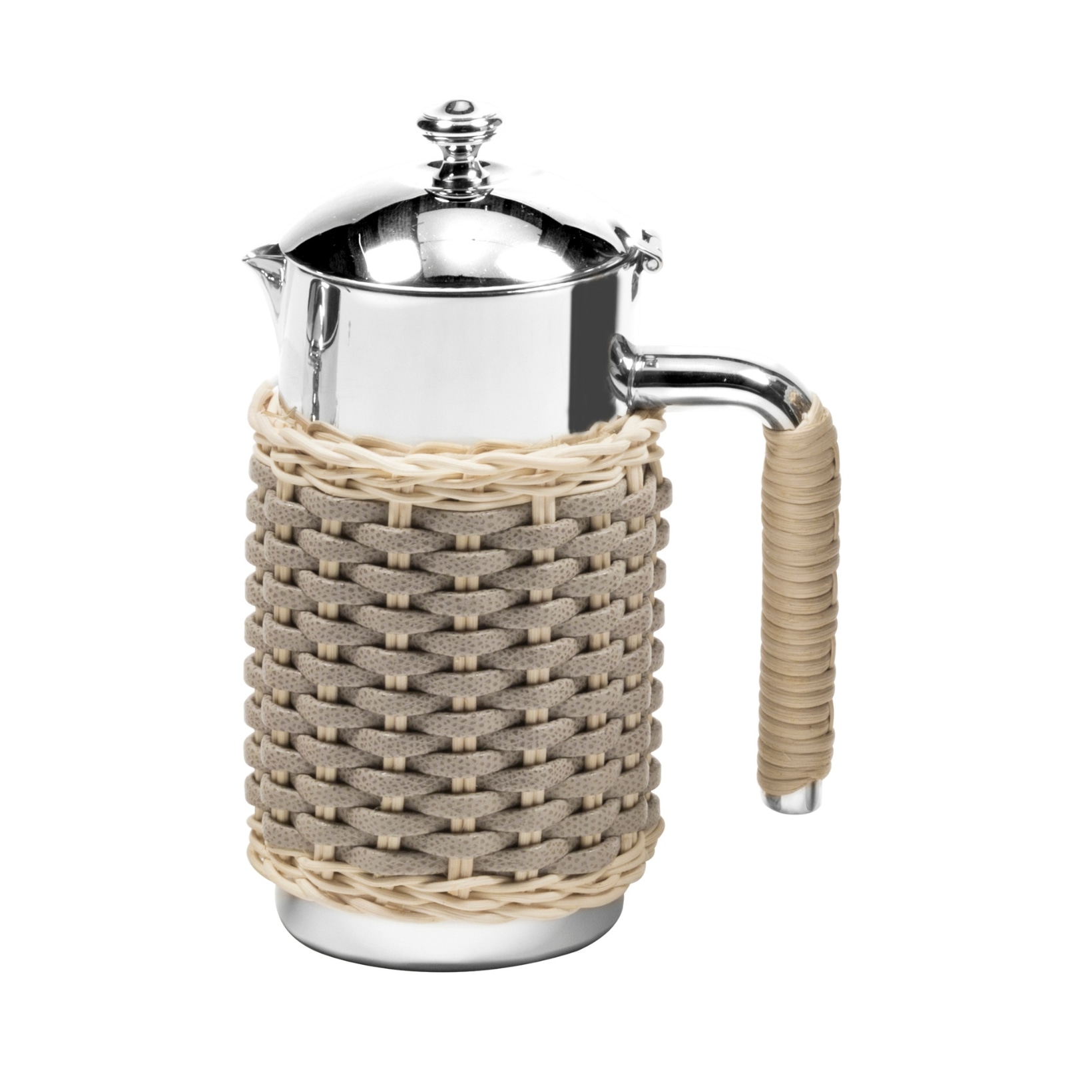 Pigment France, Leather & rattan carafes, Rennes carafe 0.6 l