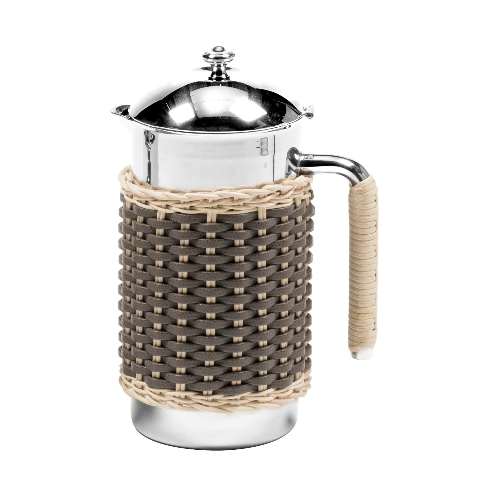 Pigment France, Leather & rattan carafes, Rennes carafe 1.2 l