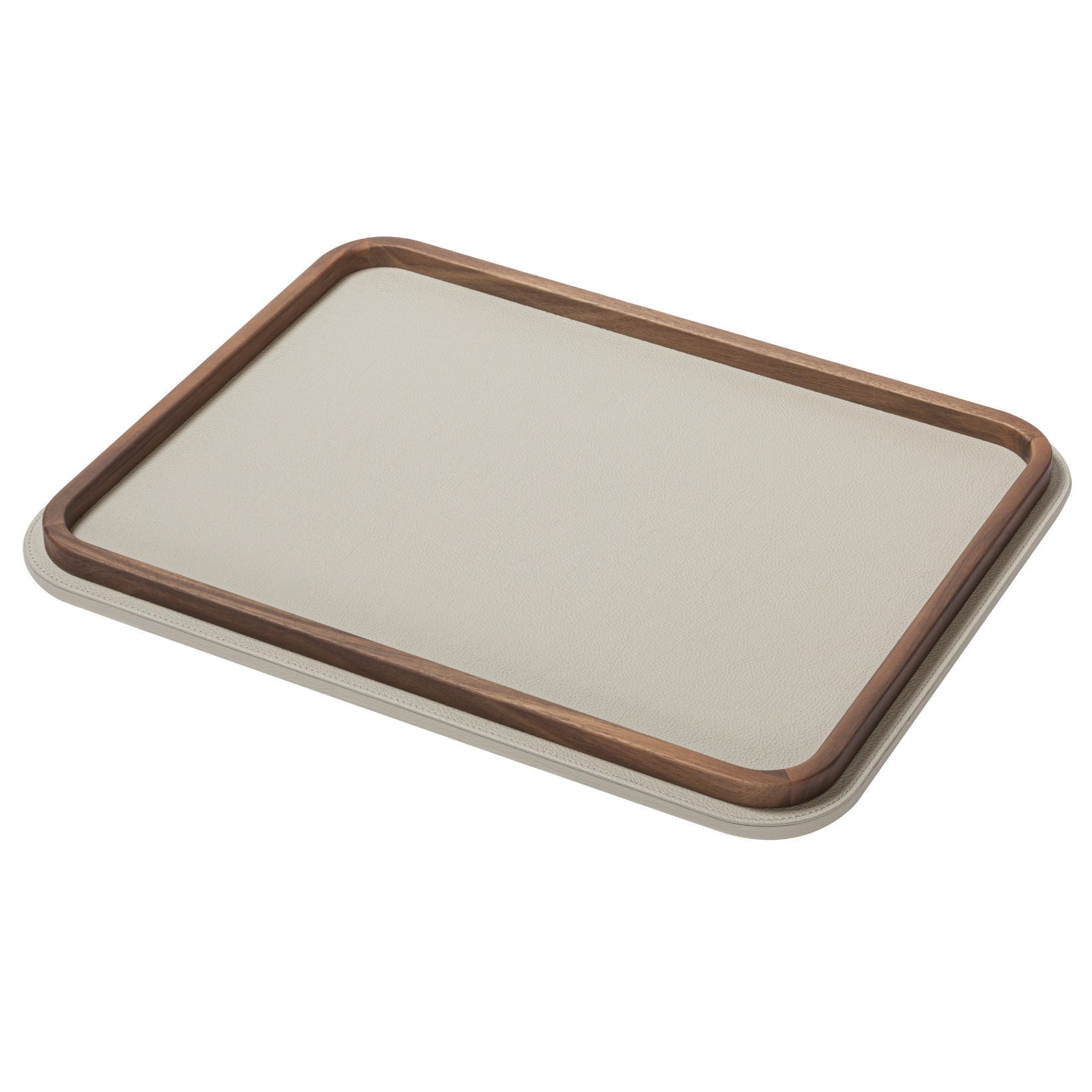 Poltrona Frau, Trays collection, Rectangular rounded tray large, grey