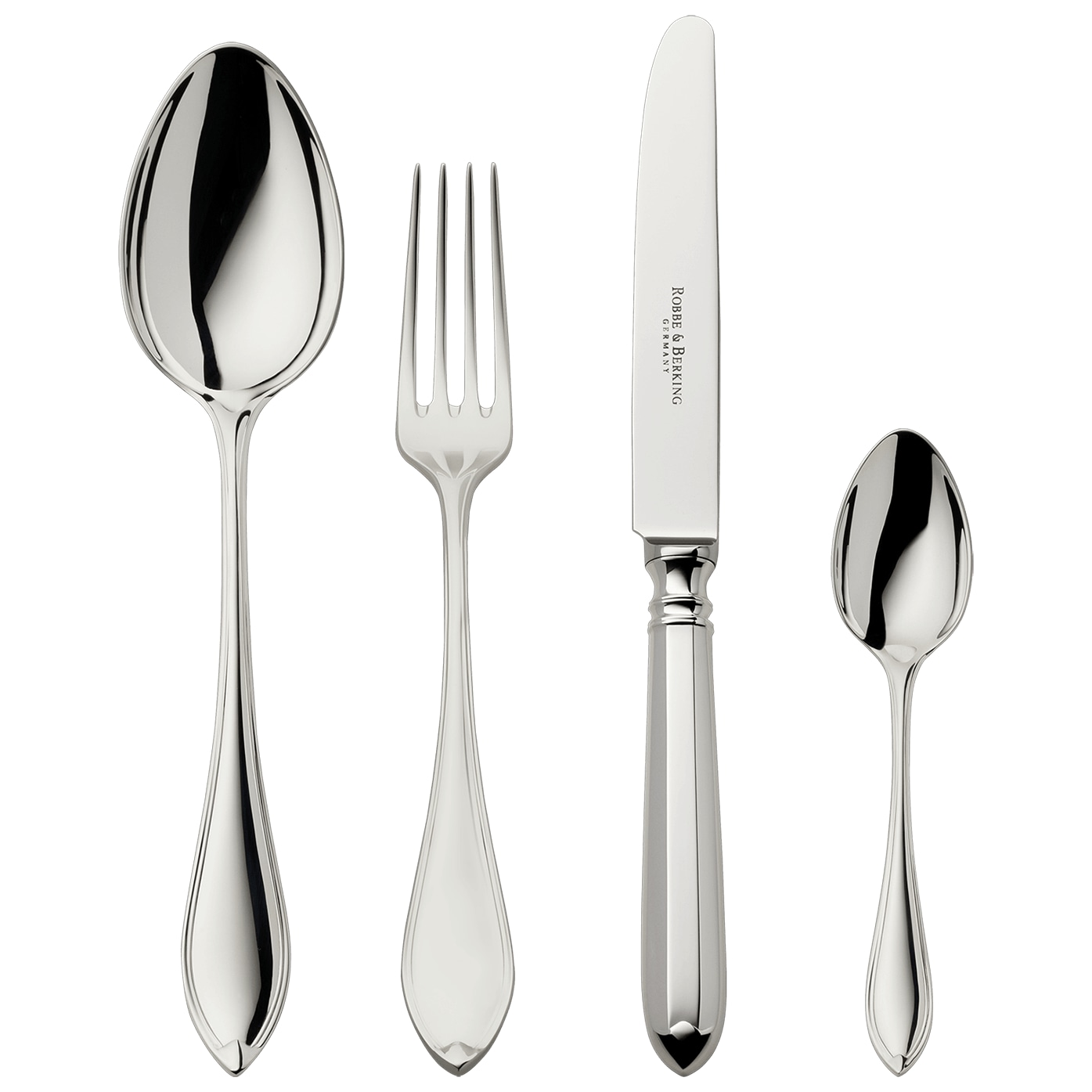 Robbe & Berking, Navette cutlery, silver plated, 24-piece set