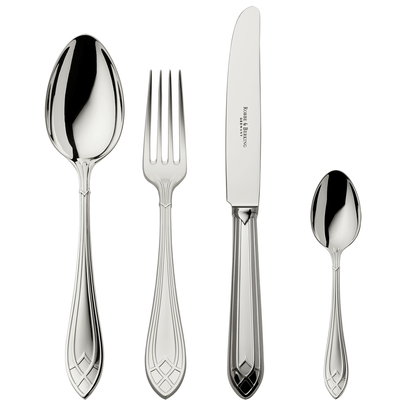 Robbe & Berking, Arcade cutlery, sterling silver, 4 - piece set