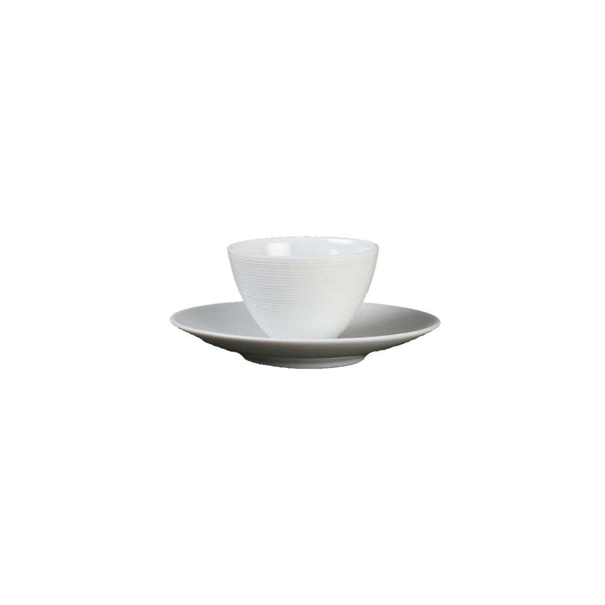 J.L Coquet, Hémisphère White Satin, Bowl, mini saucer