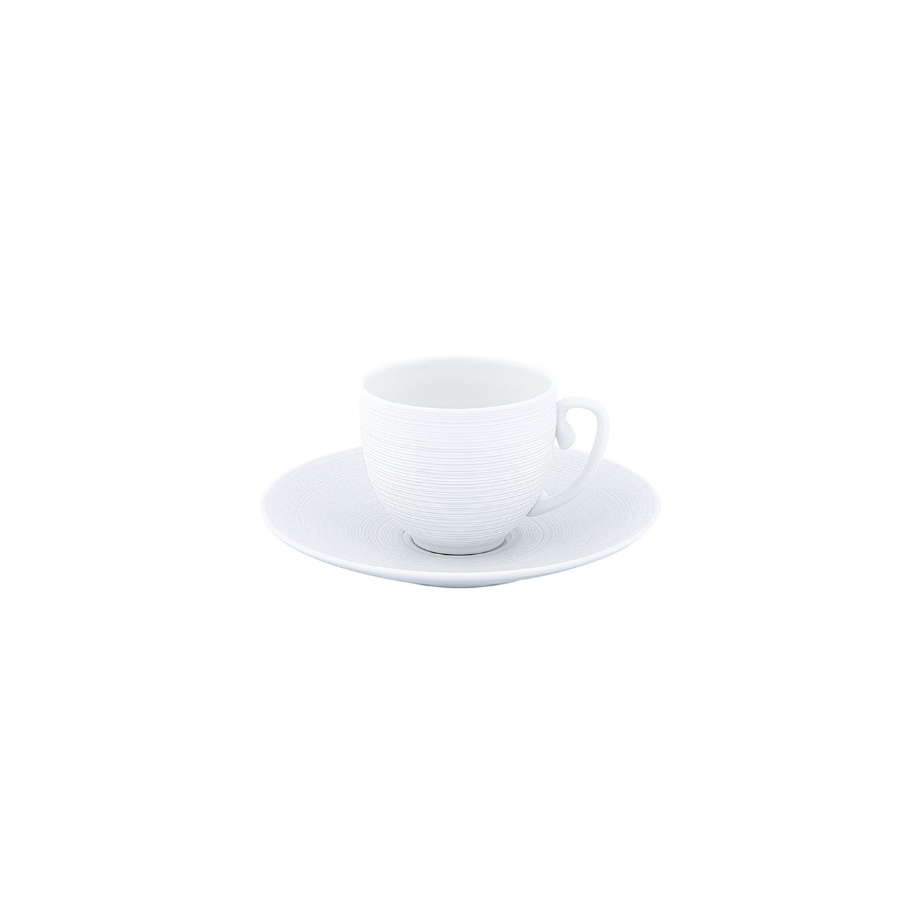 J.L Coquet, Hémisphère White Satin, Coffee saucer