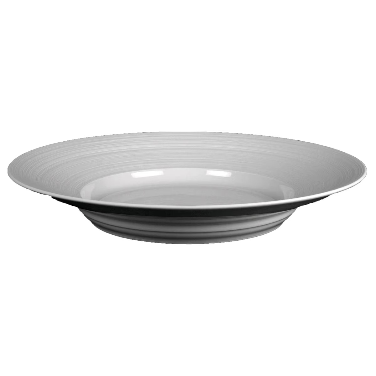 J.L Coquet, Hémisphère White Satin, Flat dish with rim