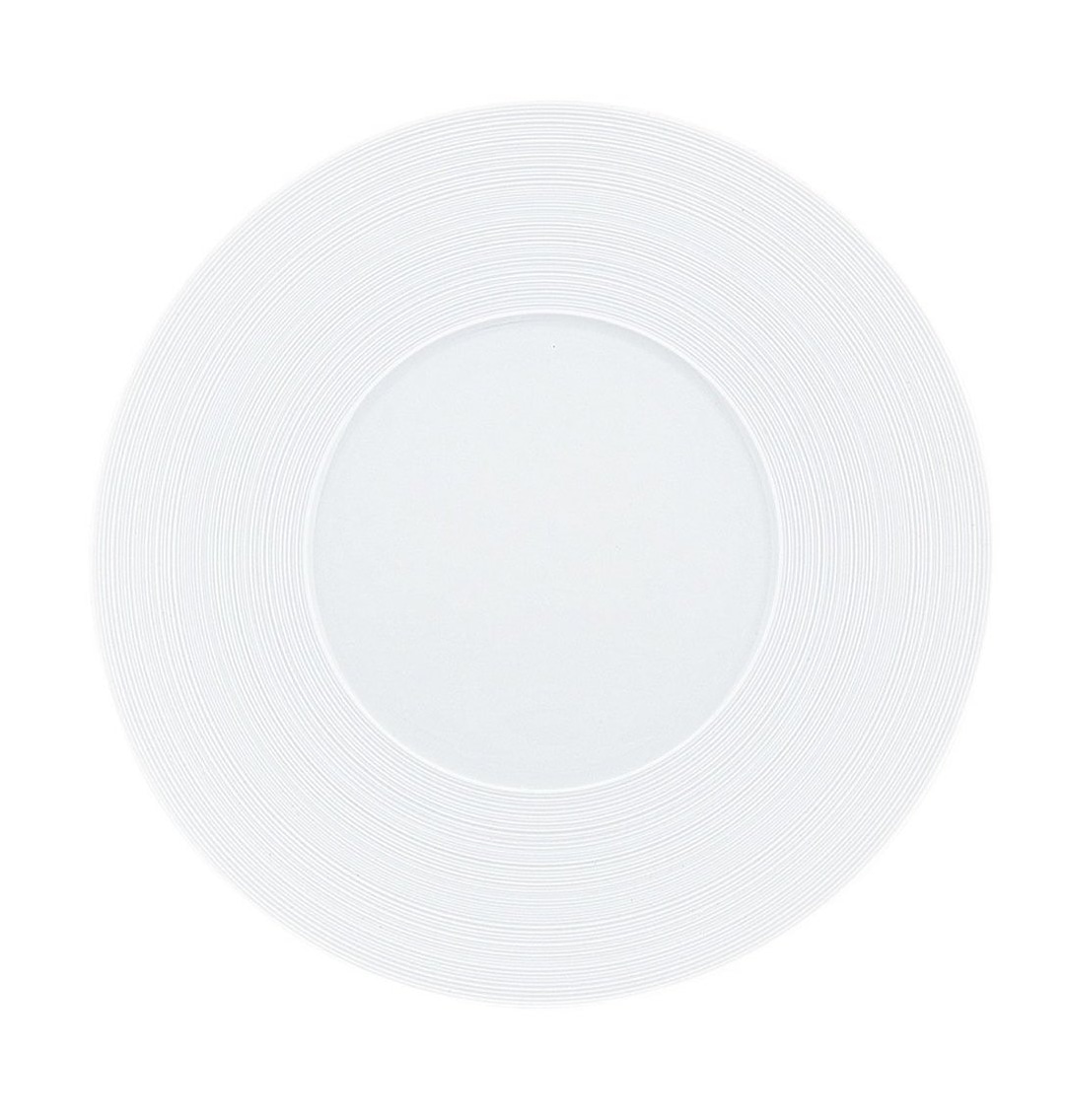 J.L Coquet, Hémisphère White Satin, 29cm plate