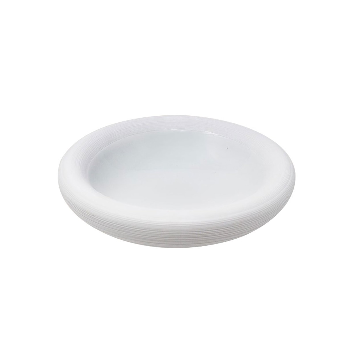 J.L Coquet, Hémisphère White Satin, Bubble rim soup plate 24cm